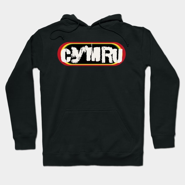 Cymru, authentic official Welsh supporter Hoodie by Teessential